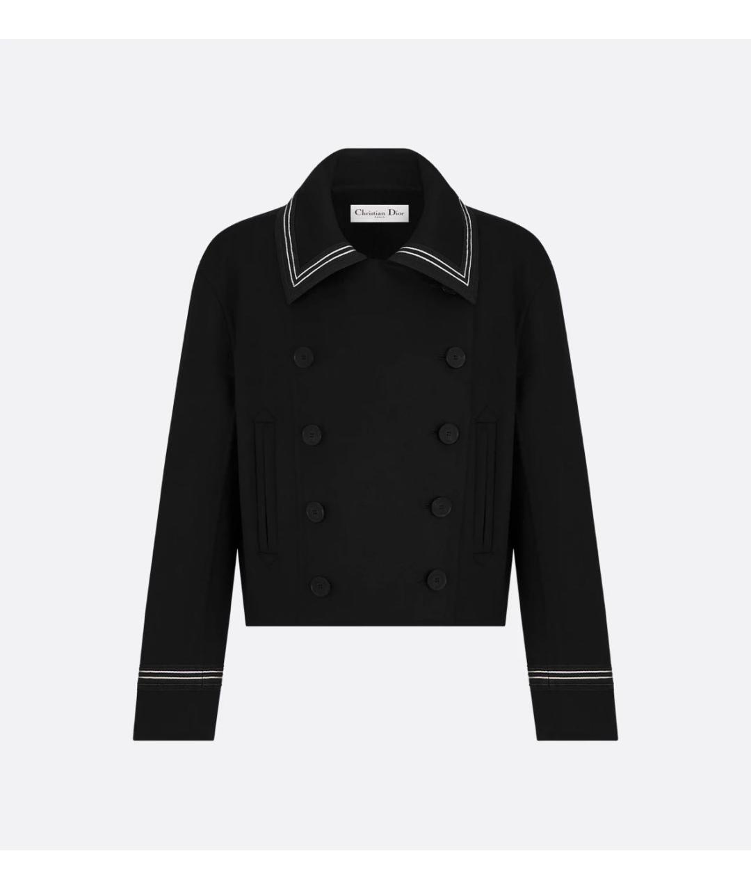 CHRISTIAN DIOR Черный шерстяной кардиган, фото 3