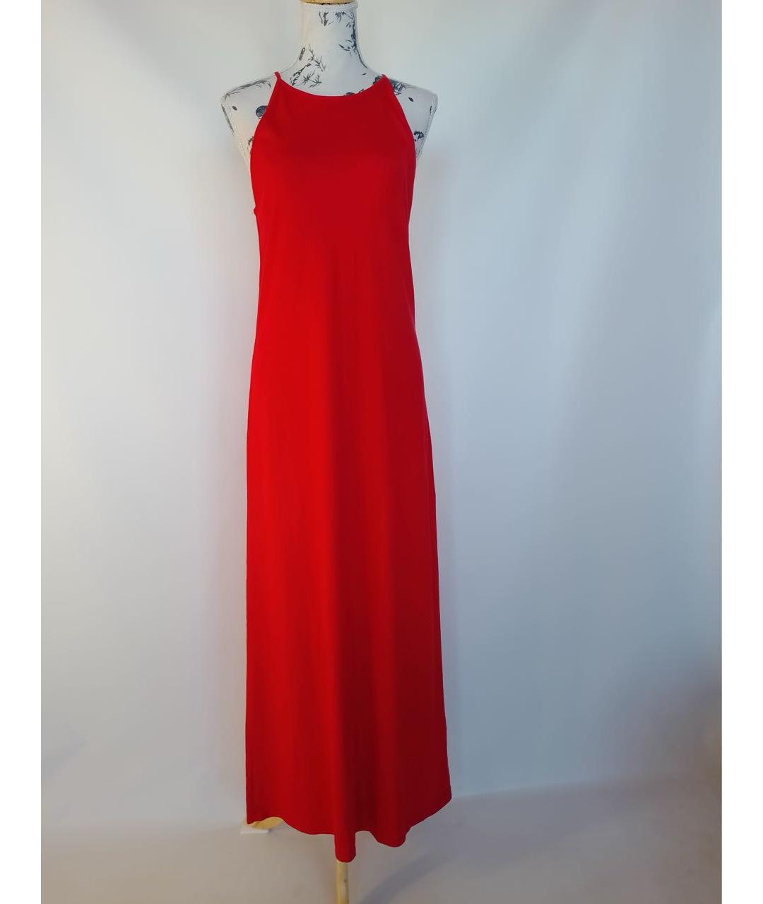 12 STOREEZ Красное шелковое повседневное платье, фото 5