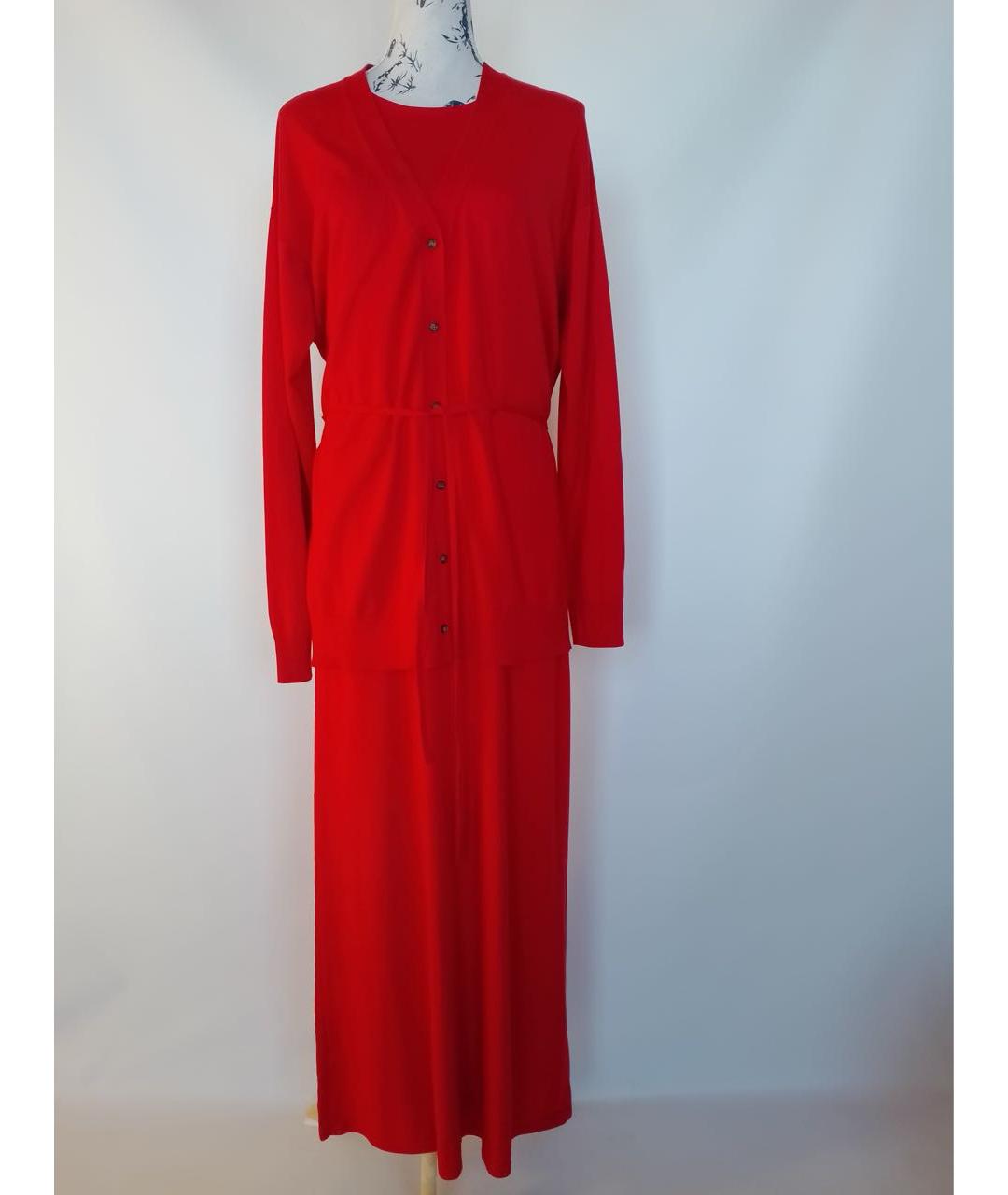 12 STOREEZ Красное шелковое повседневное платье, фото 6