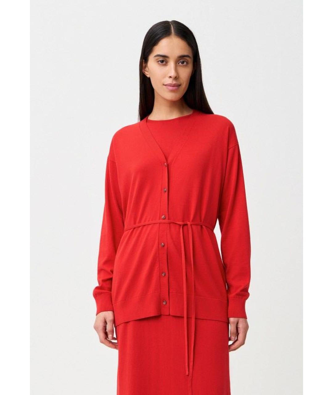 12 STOREEZ Красное шелковое повседневное платье, фото 3
