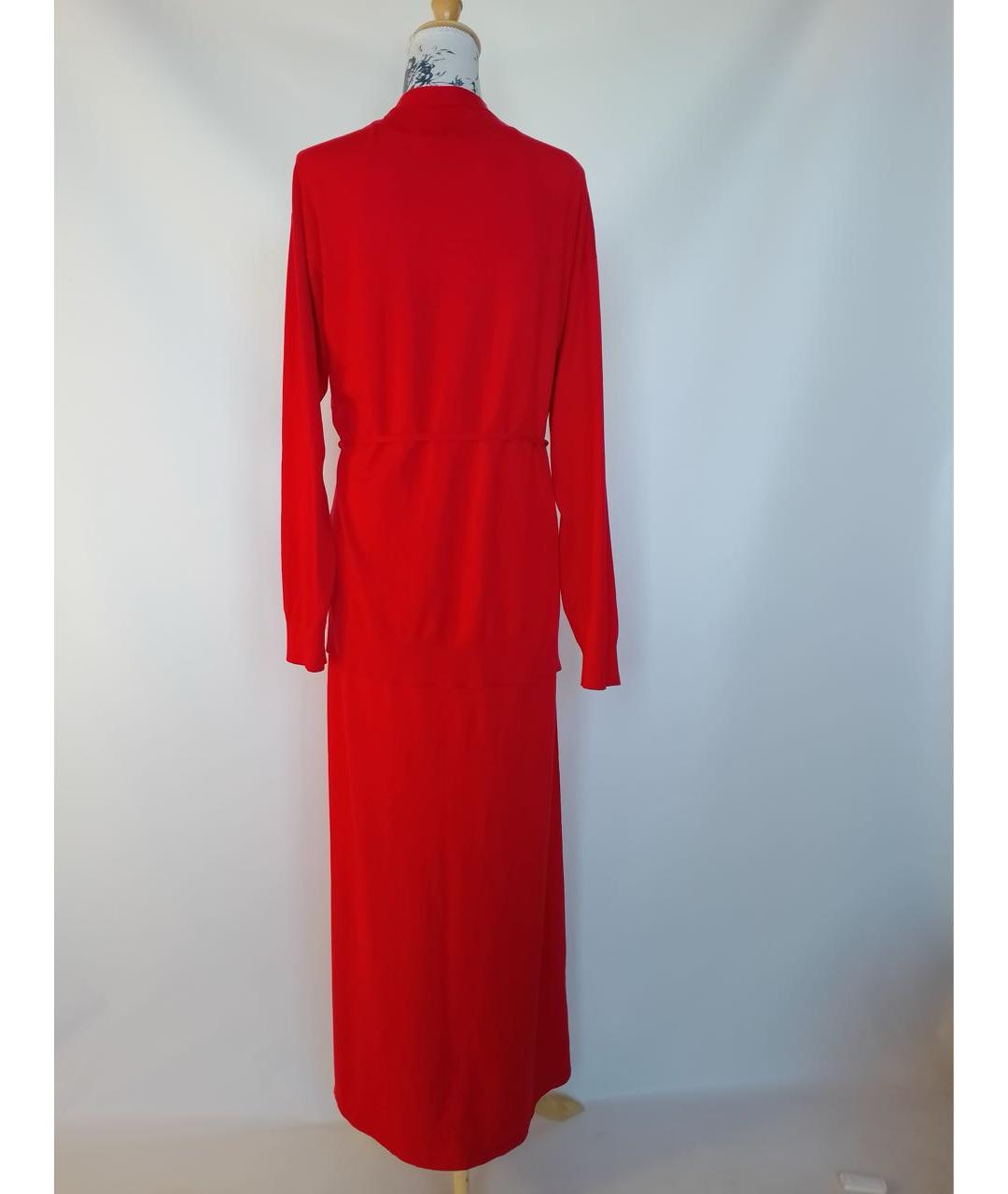12 STOREEZ Красное шелковое повседневное платье, фото 7