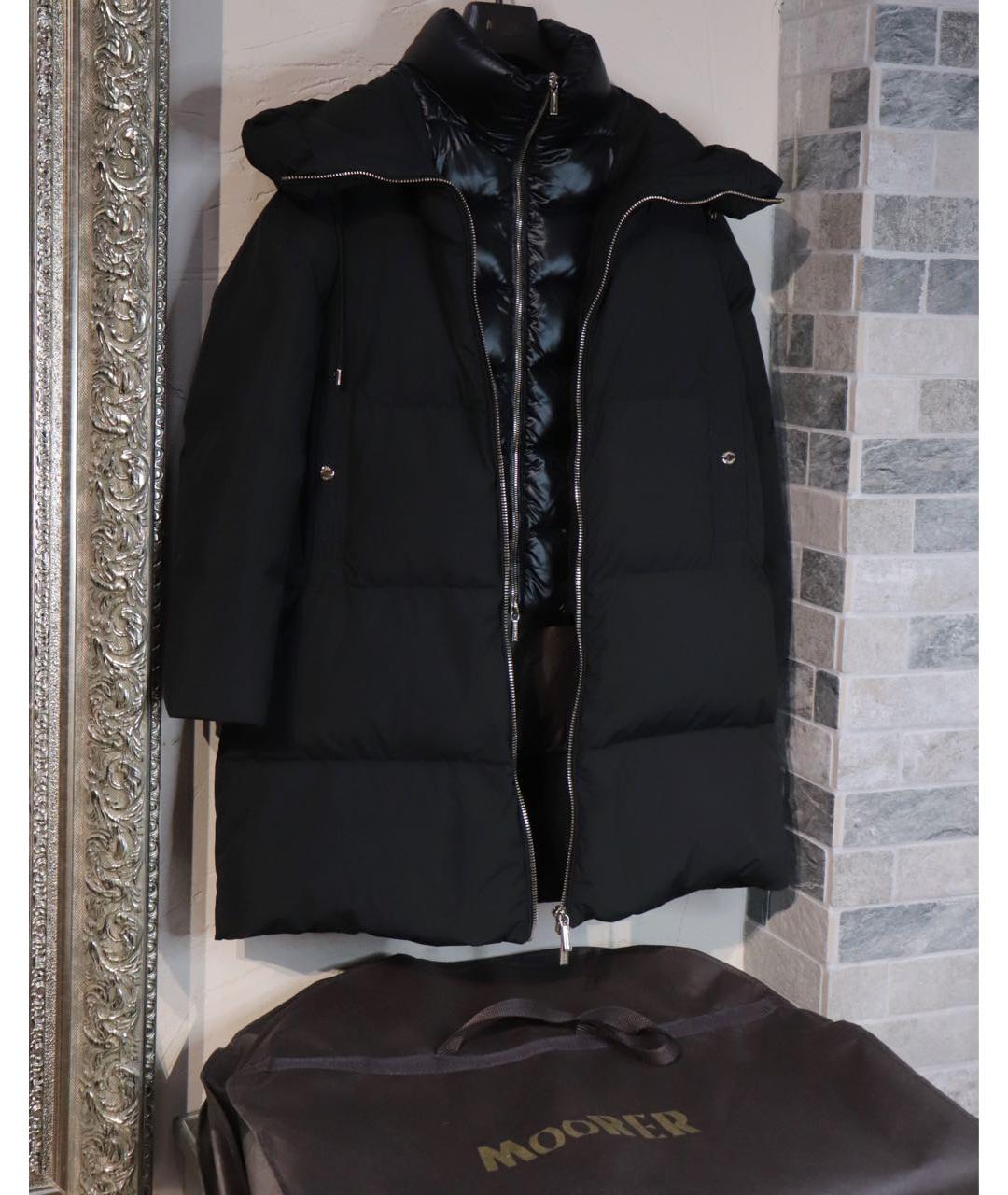 MOORER Черный полиамидовый пуховик, фото 3