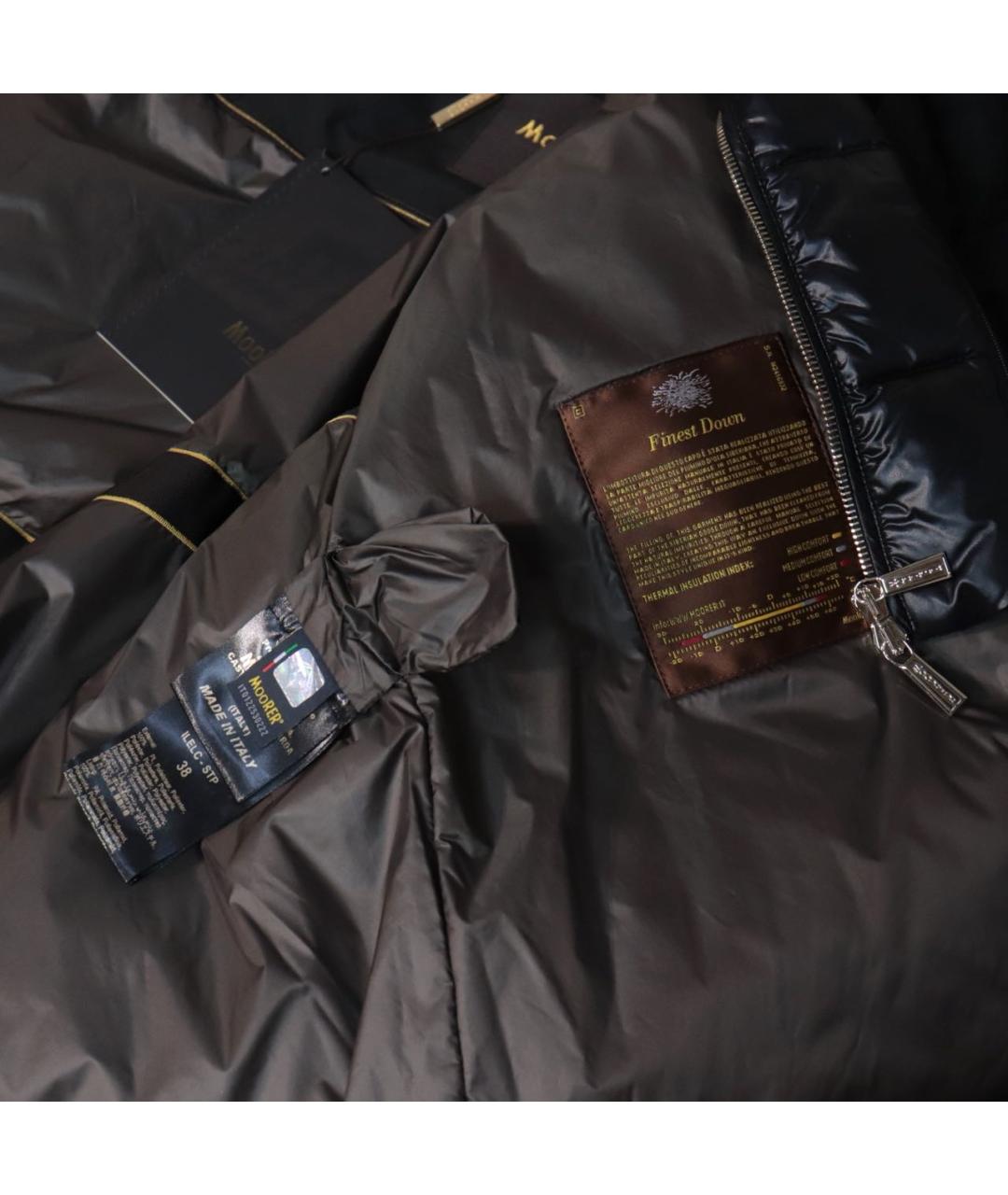 MOORER Черный полиамидовый пуховик, фото 8