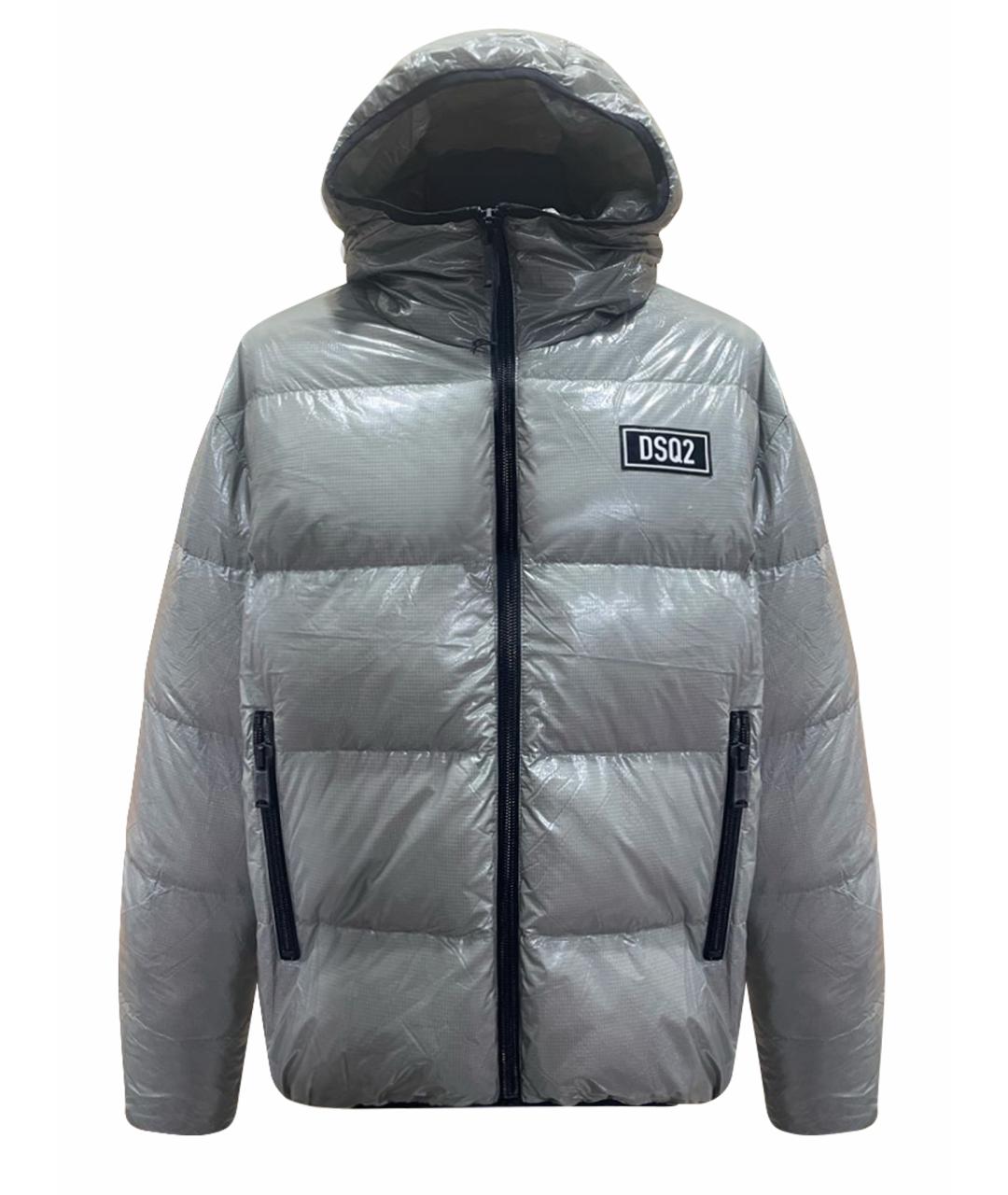 DSQUARED2 Серебрянный полиамидовый пуховик, фото 1