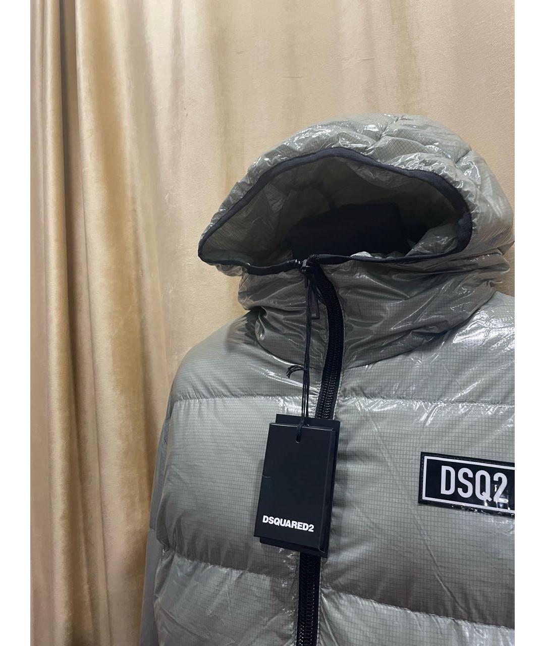 DSQUARED2 Серебрянный полиамидовый пуховик, фото 5