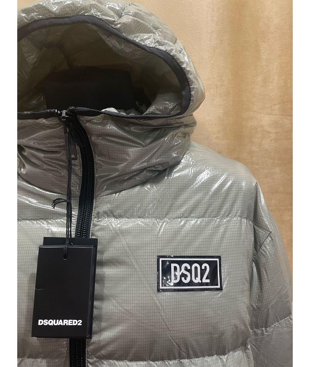 DSQUARED2 Серебрянный полиамидовый пуховик, фото 3