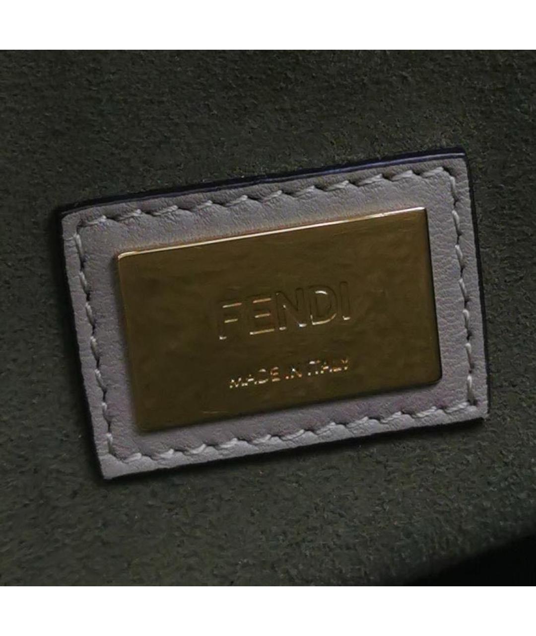 FENDI Бежевая кожаная сумка тоут, фото 7