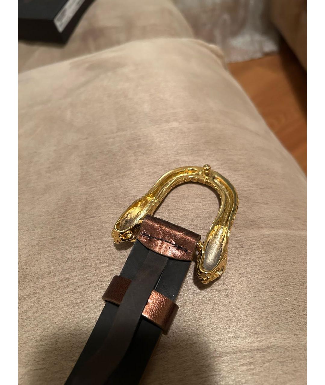 CAVALLI CLASS Коричневый кожаный ремень, фото 6