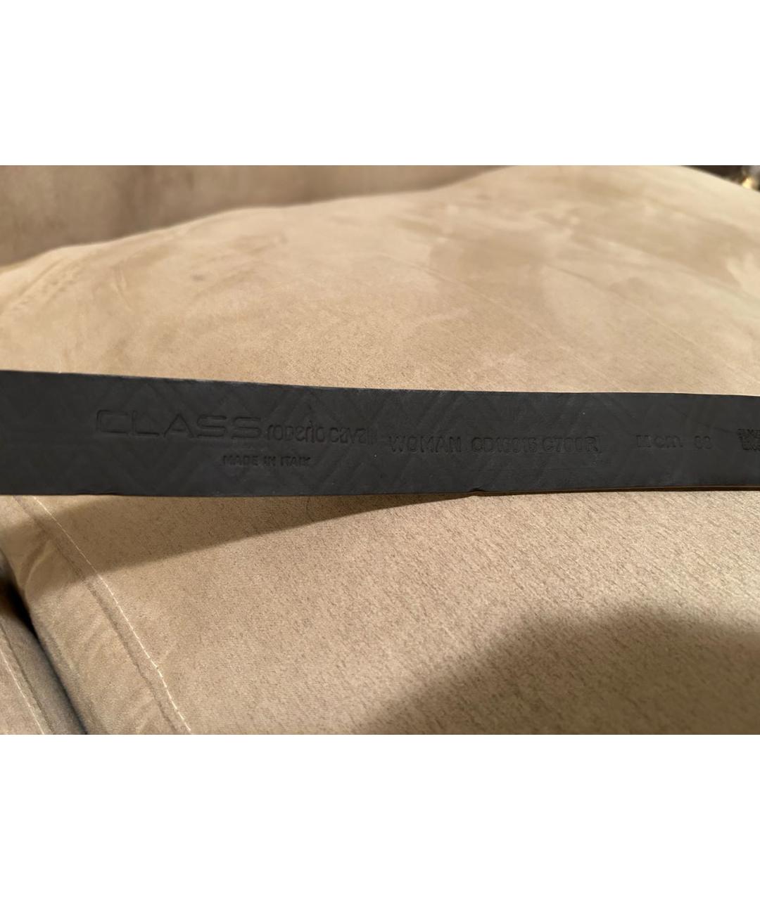 CAVALLI CLASS Коричневый кожаный ремень, фото 4