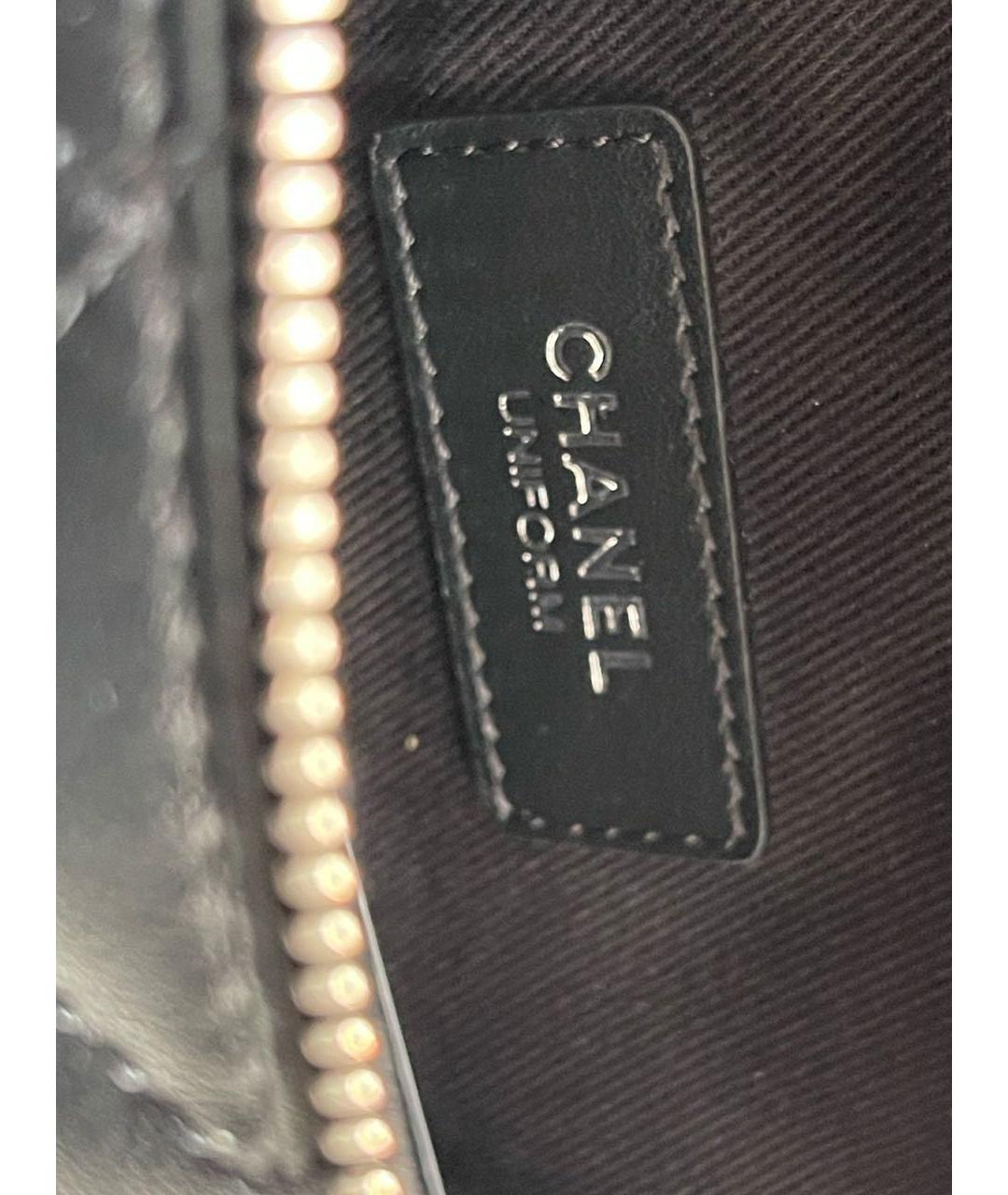 CHANEL Черная кожаная поясная сумка, фото 4