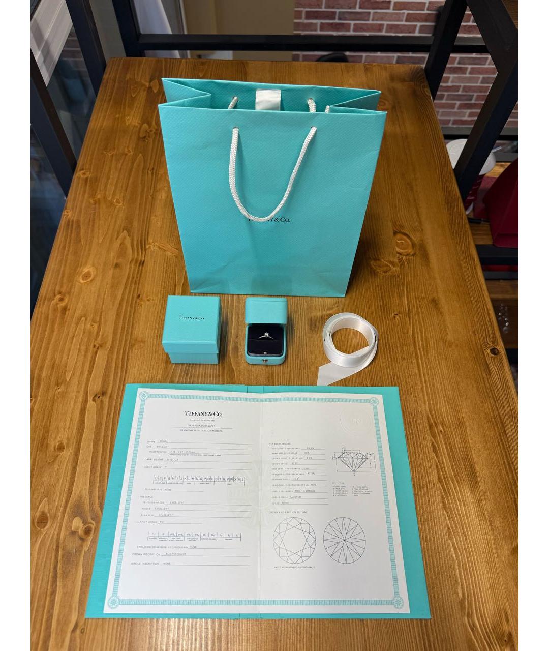 TIFFANY&CO Серебряное платиновое кольцо, фото 5