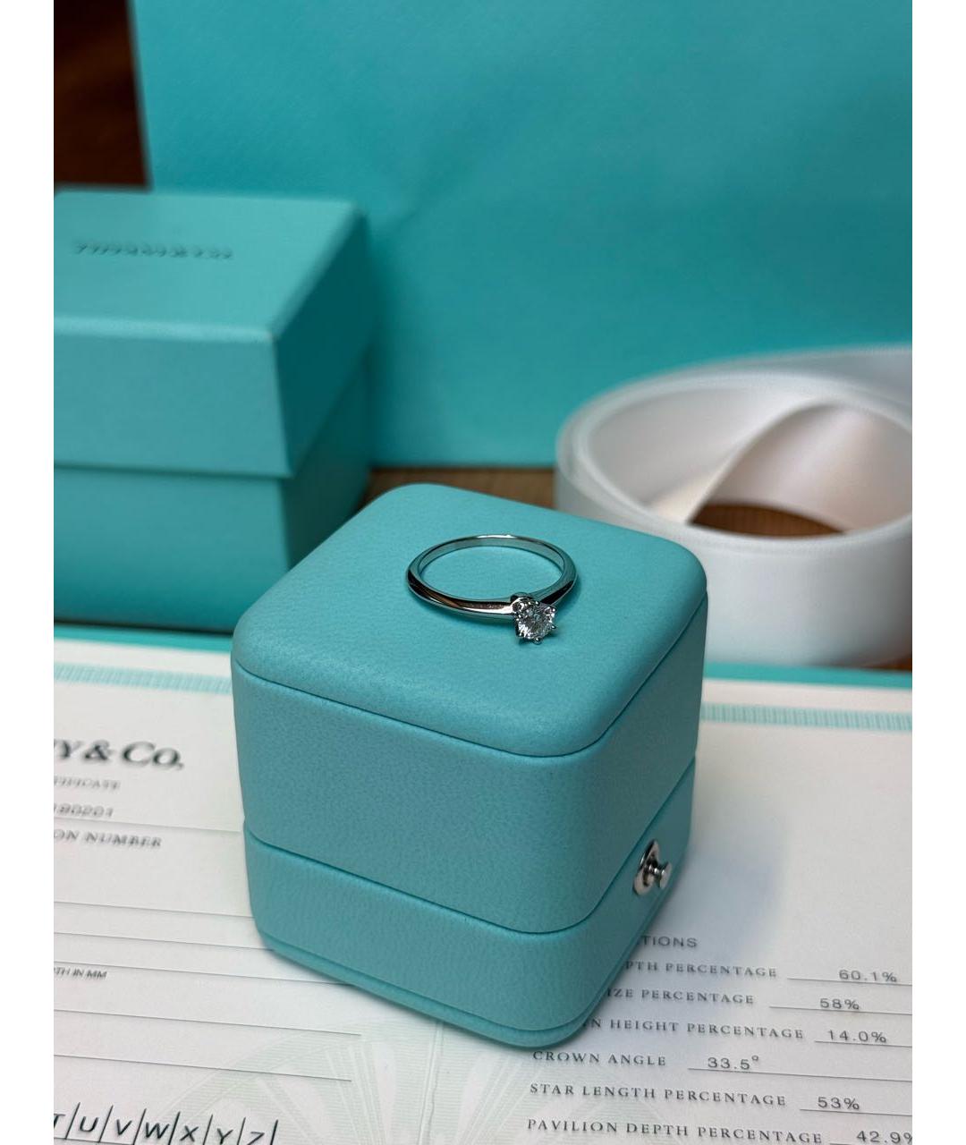 TIFFANY&CO Серебряное платиновое кольцо, фото 4