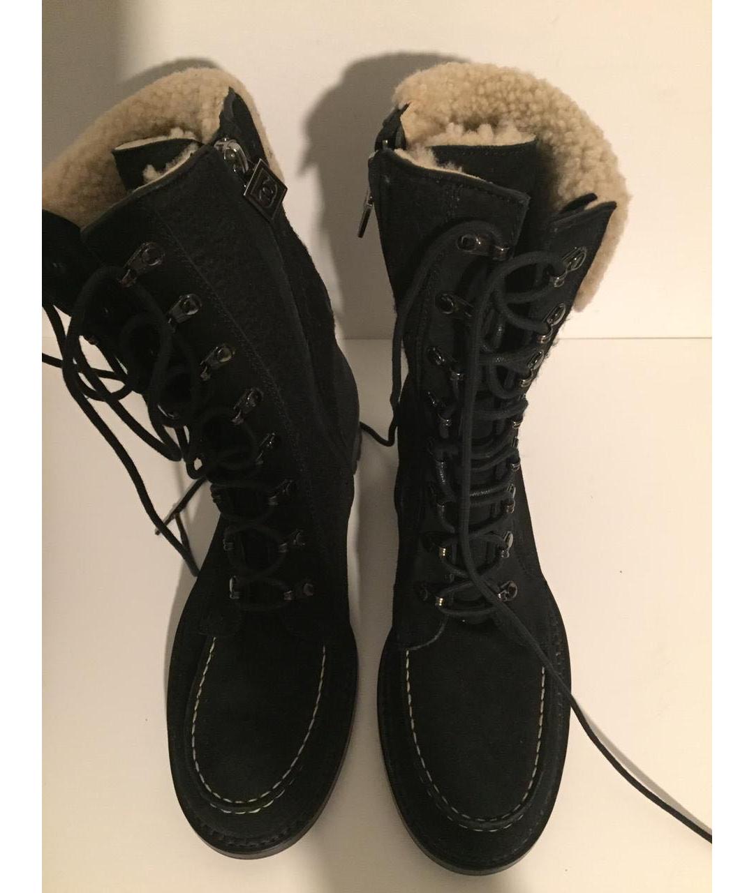 CHANEL Черные замшевые ботинки, фото 2