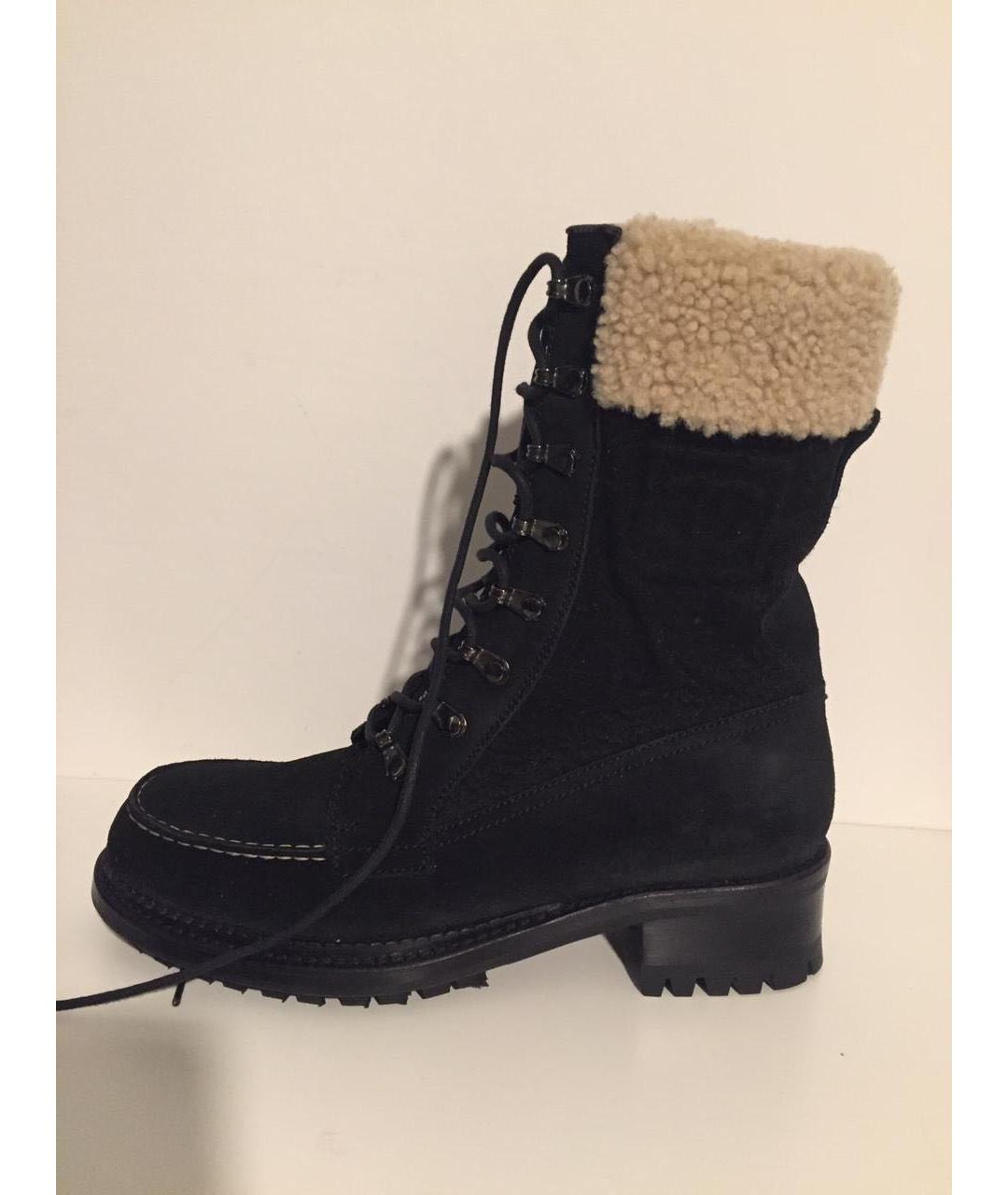 CHANEL Черные замшевые ботинки, фото 5
