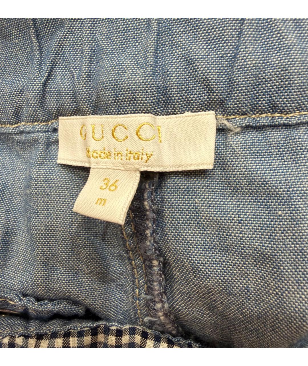 GUCCI KIDS Голубой деним комбинезон, фото 4