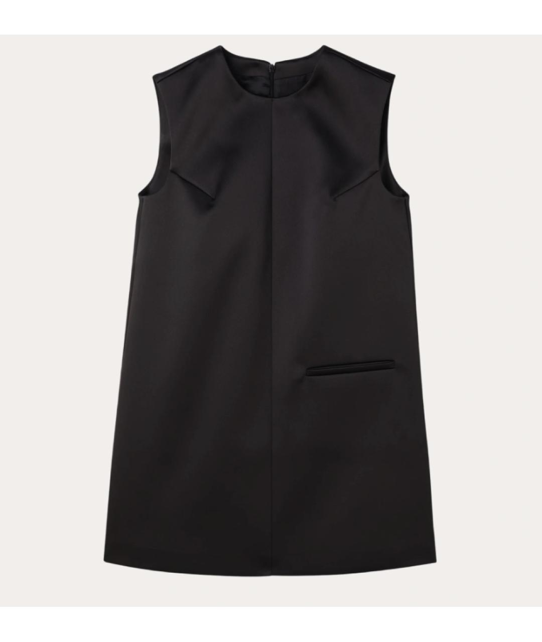 ROHE Черное полиэстеровое коктейльное платье, фото 5