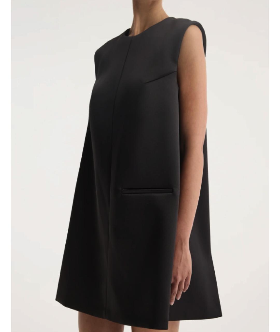 ROHE Черное полиэстеровое коктейльное платье, фото 2
