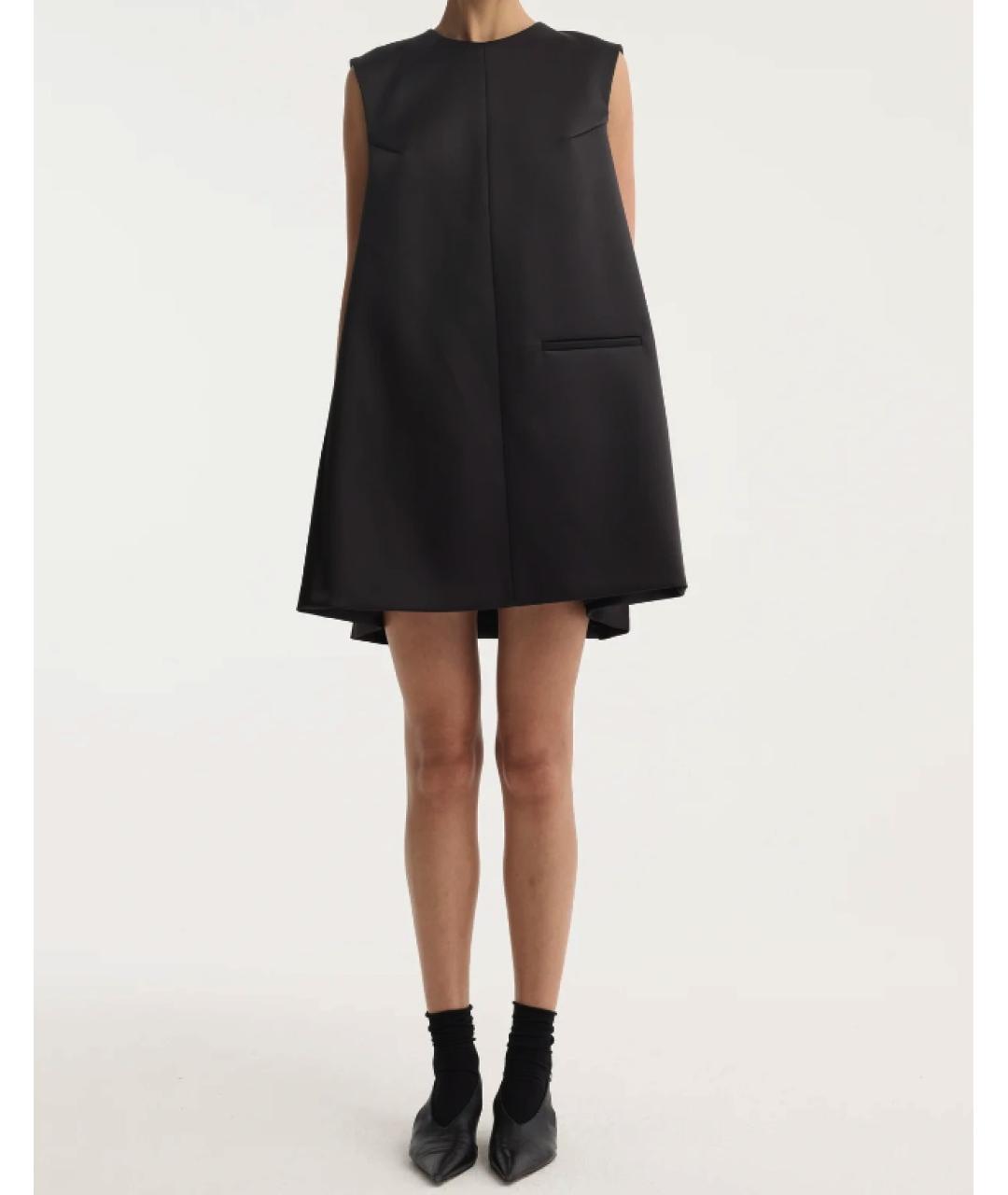 ROHE Черное полиэстеровое коктейльное платье, фото 3
