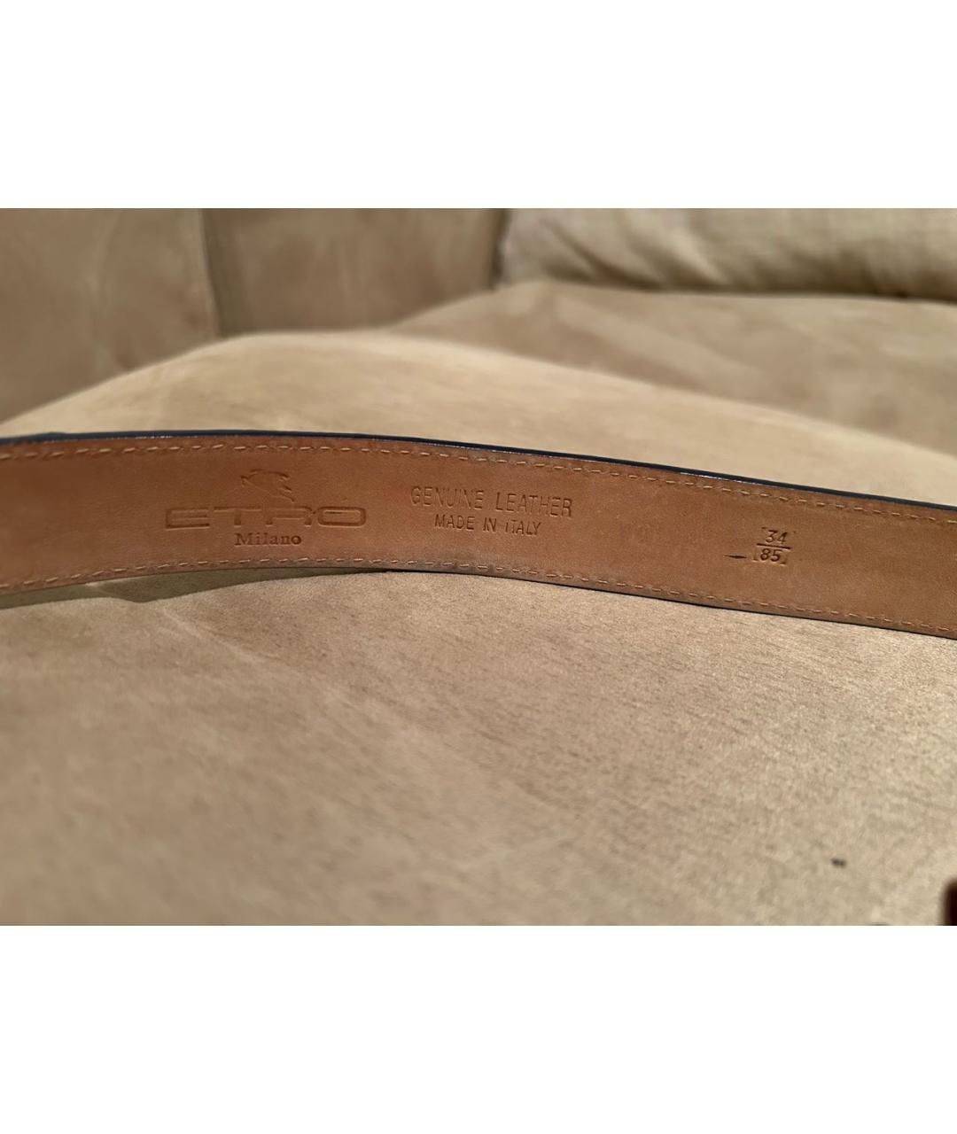 ETRO Фиолетовый кожаный ремень, фото 3