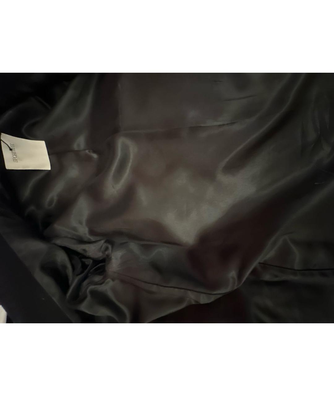 SPORTMAX Черное шерстяное пальто, фото 7