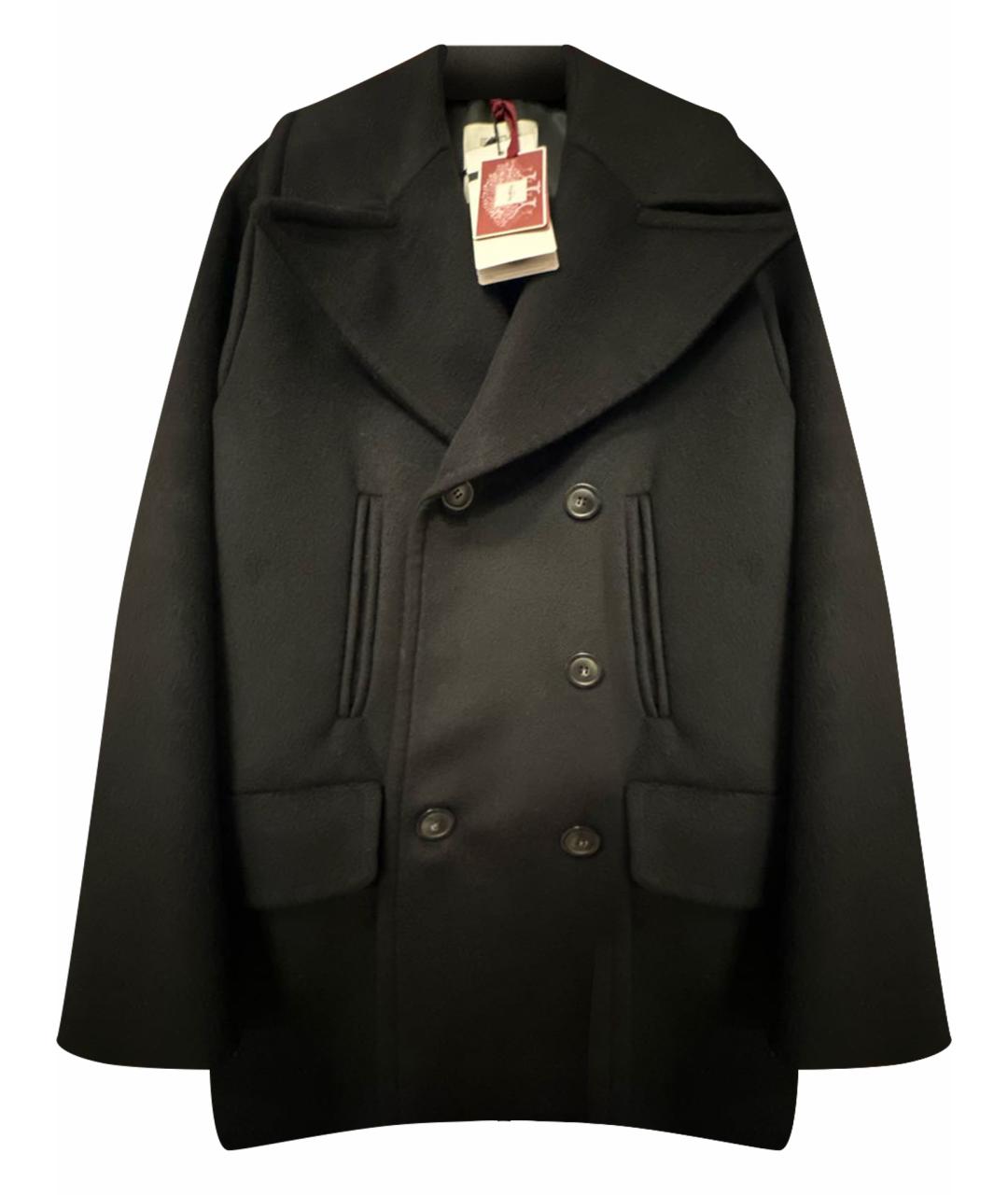 SPORTMAX Черное шерстяное пальто, фото 1