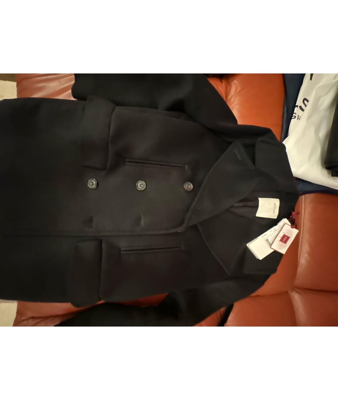 SPORTMAX Черное шерстяное пальто, фото 5