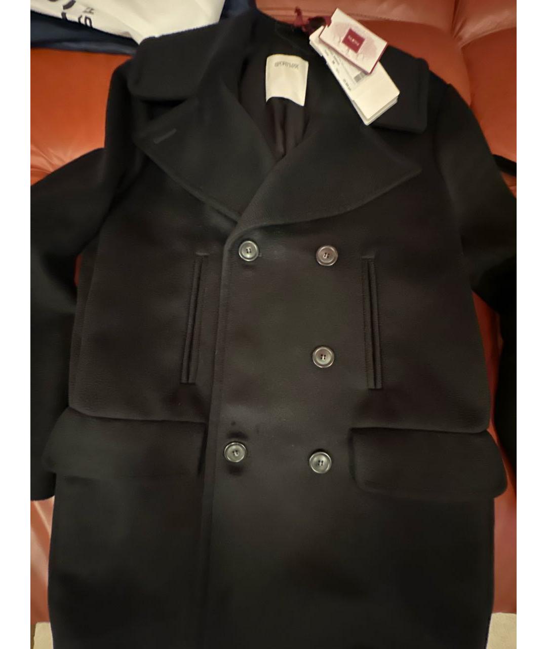SPORTMAX Черное шерстяное пальто, фото 4