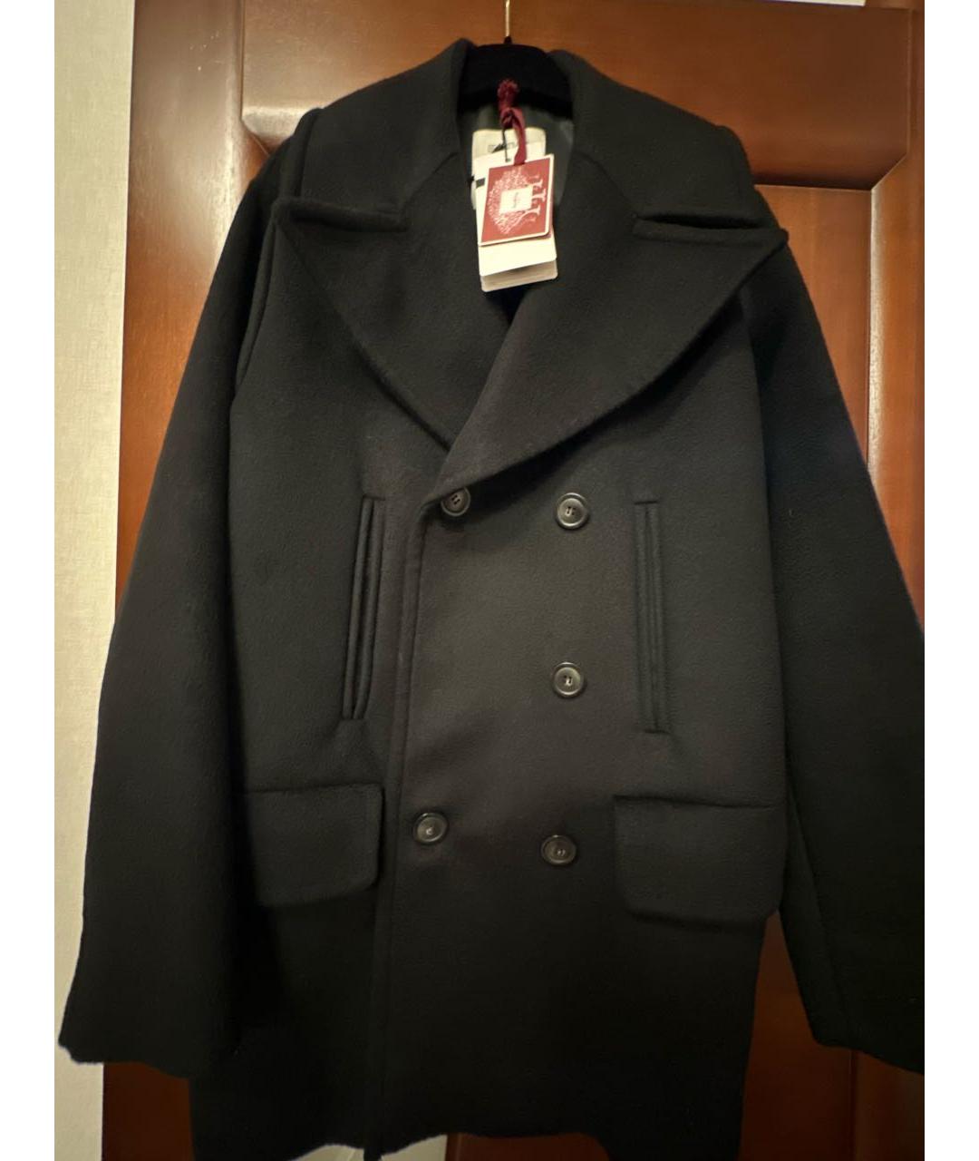 SPORTMAX Черное шерстяное пальто, фото 8