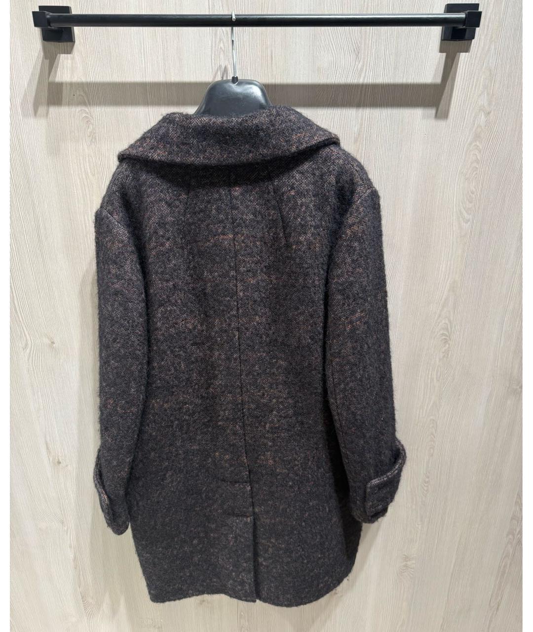 BOTTEGA VENETA Коричневое шерстяное пальто, фото 4