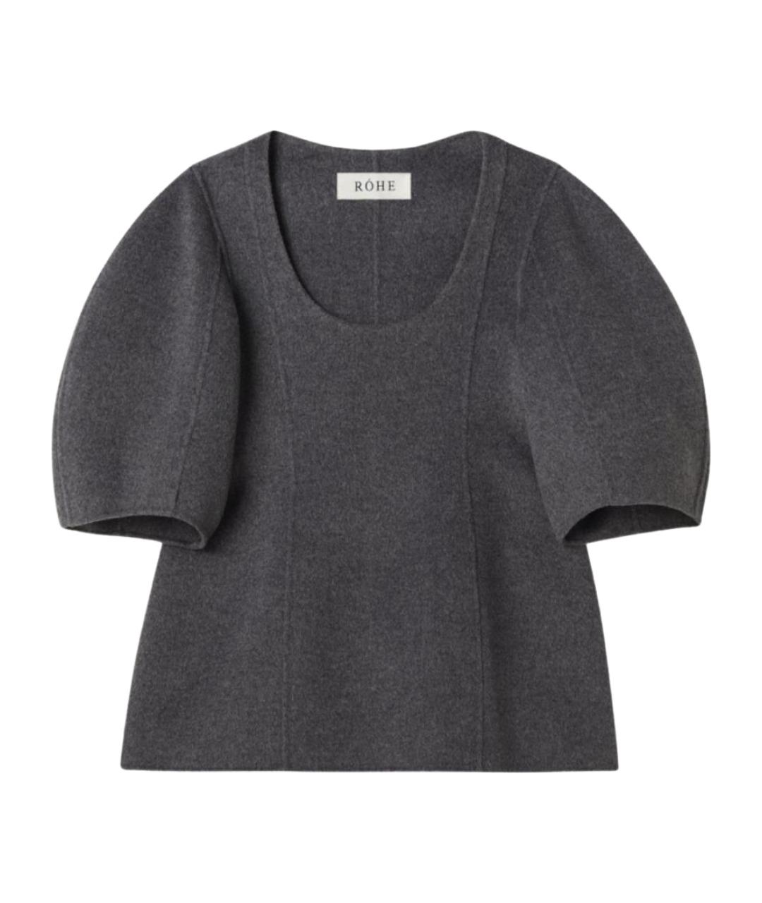 ROHE Серая шерстяная блузы, фото 1