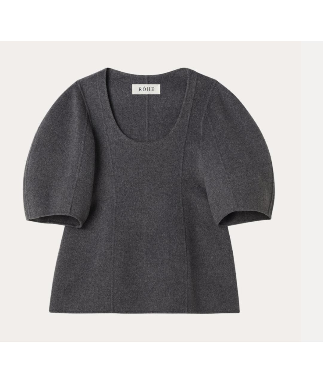 ROHE Серая шерстяная блузы, фото 6