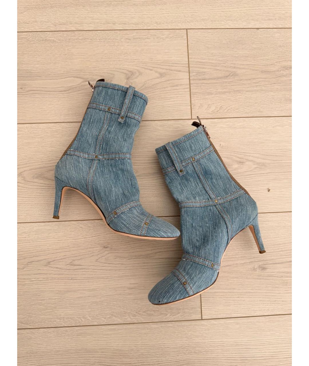 AGL Голубые текстильные ботильоны, фото 4