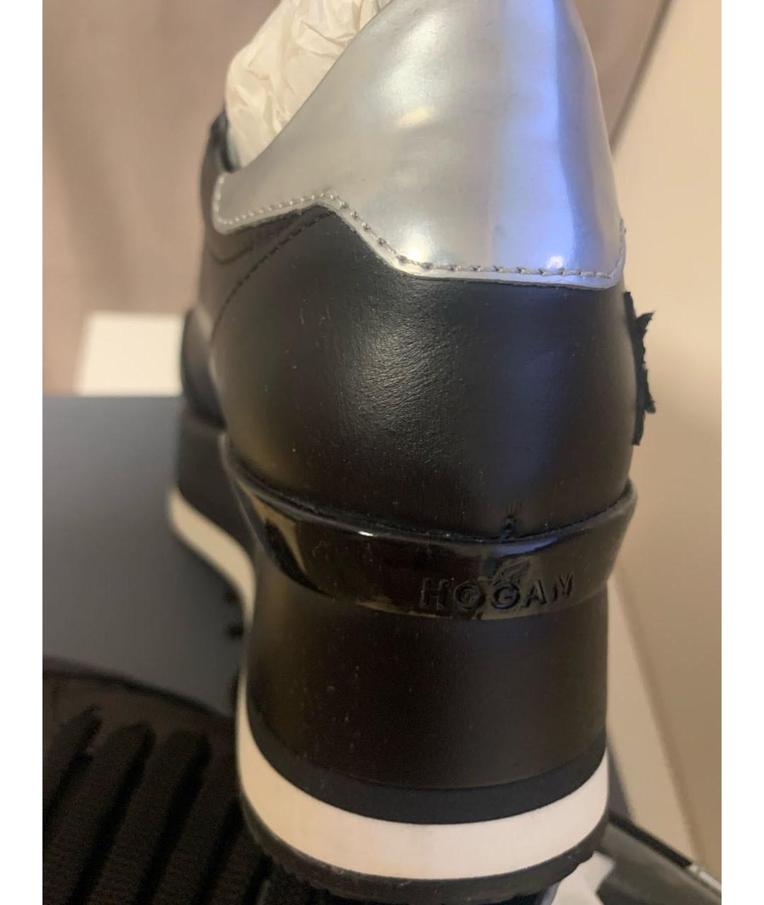 HOGAN Черные кожаные кеды, фото 3