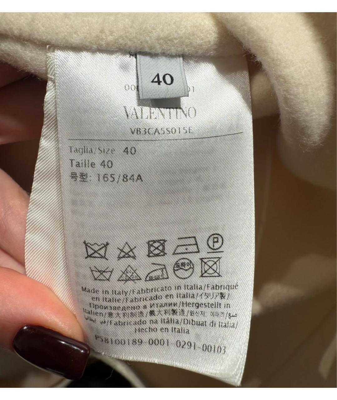 VALENTINO Бежевое шерстяное пальто, фото 6