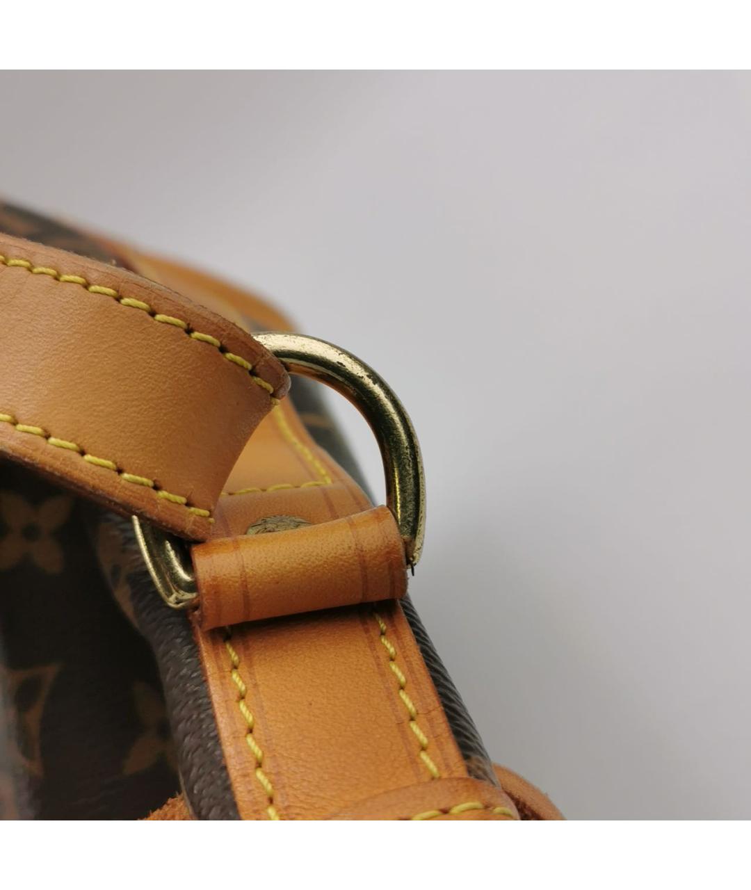 LOUIS VUITTON Коричневая кожаная сумка тоут, фото 8