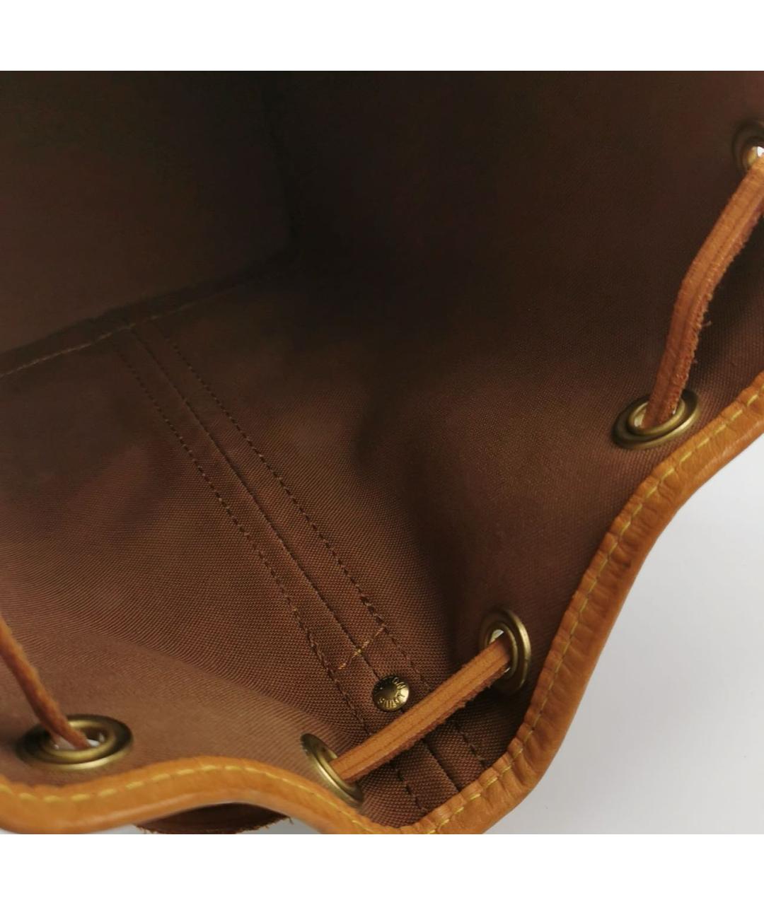LOUIS VUITTON Коричневая кожаная сумка тоут, фото 7