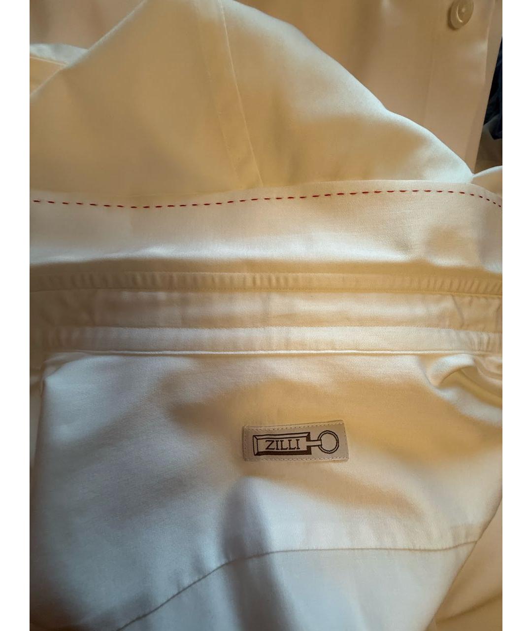 ZILLI Белая хлопковая рубашка, фото 5