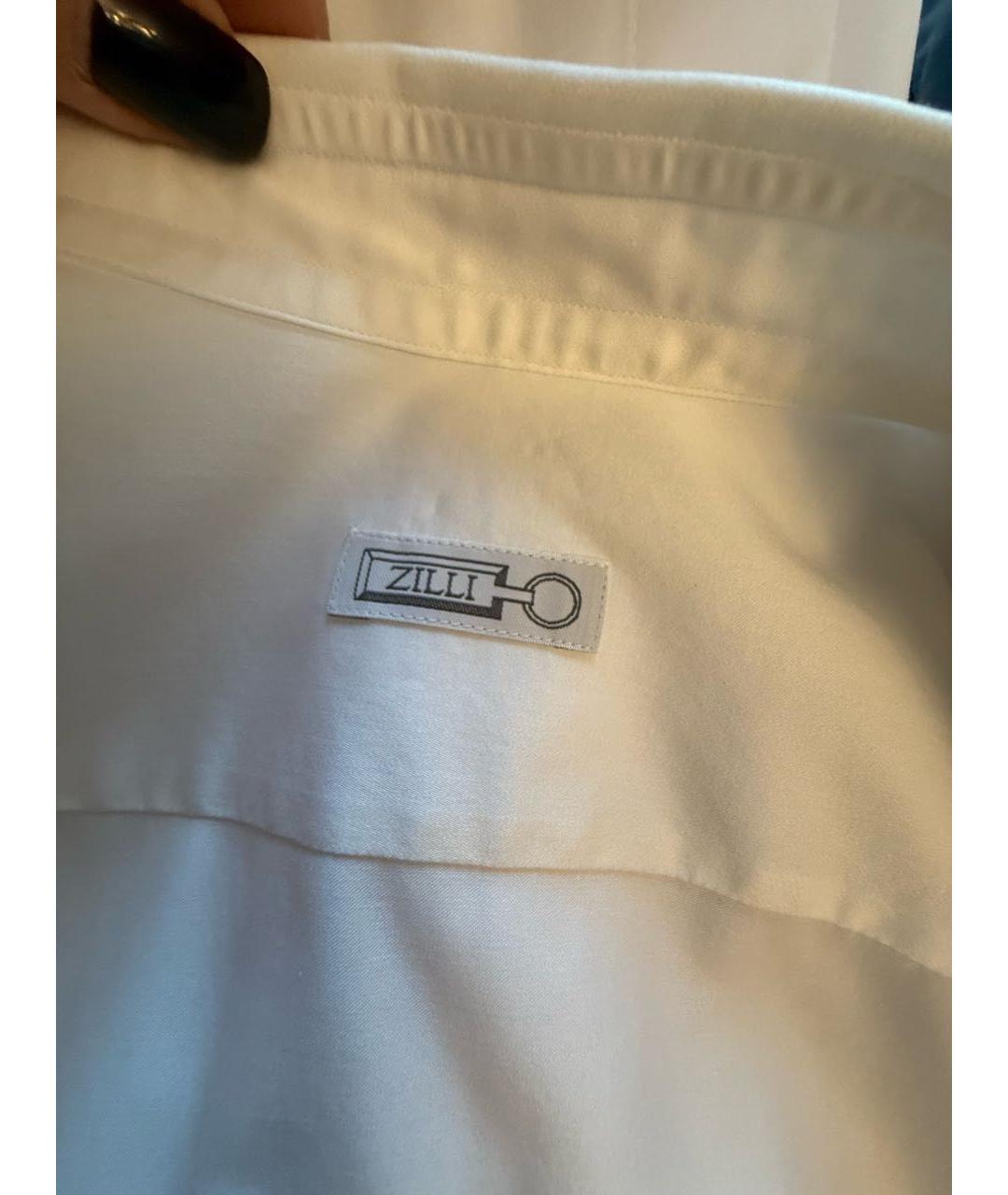 ZILLI Белая хлопковая рубашка, фото 4