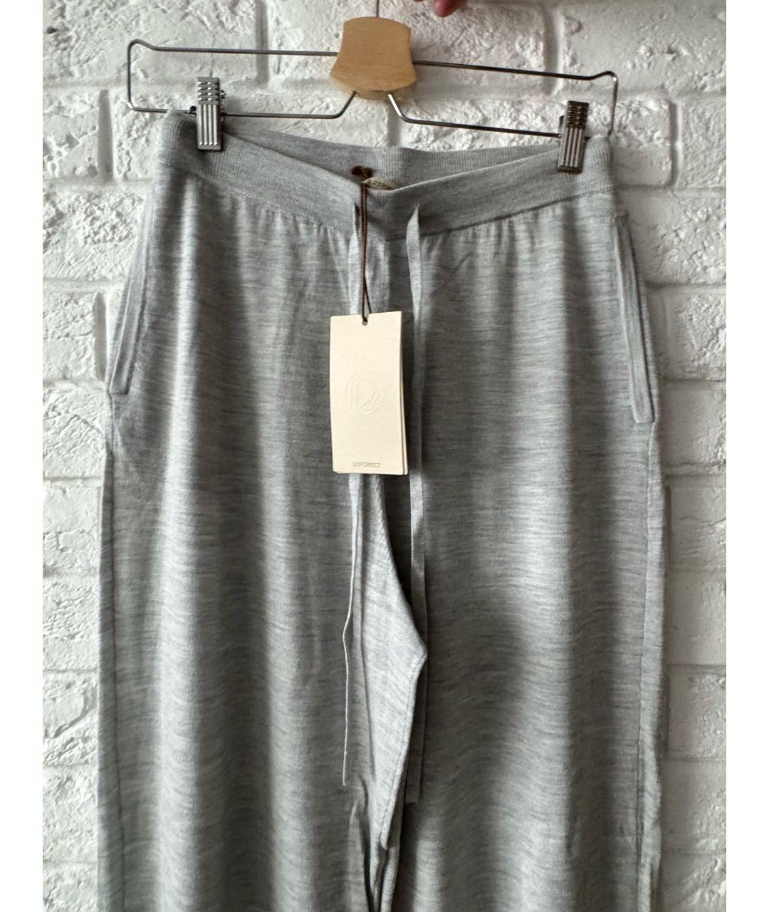 12 STOREEZ Серые шерстяные брюки узкие, фото 3