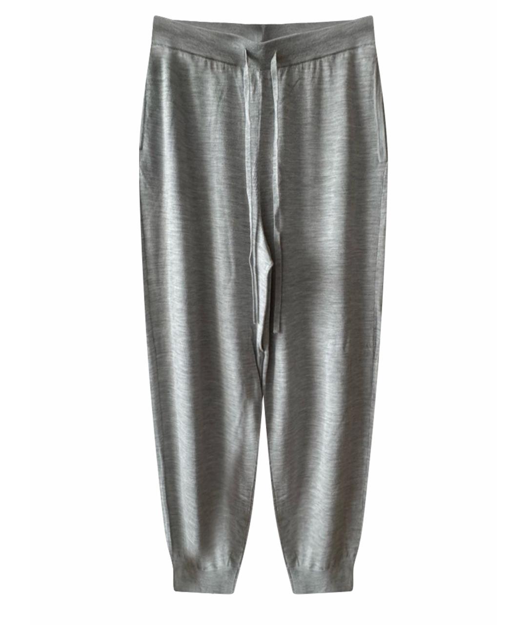 12 STOREEZ Серые шерстяные брюки узкие, фото 1