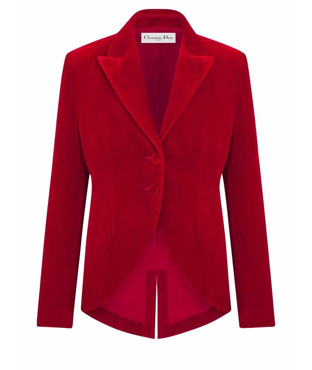 CHRISTIAN DIOR Красный хлопковый жакет/пиджак, фото 1