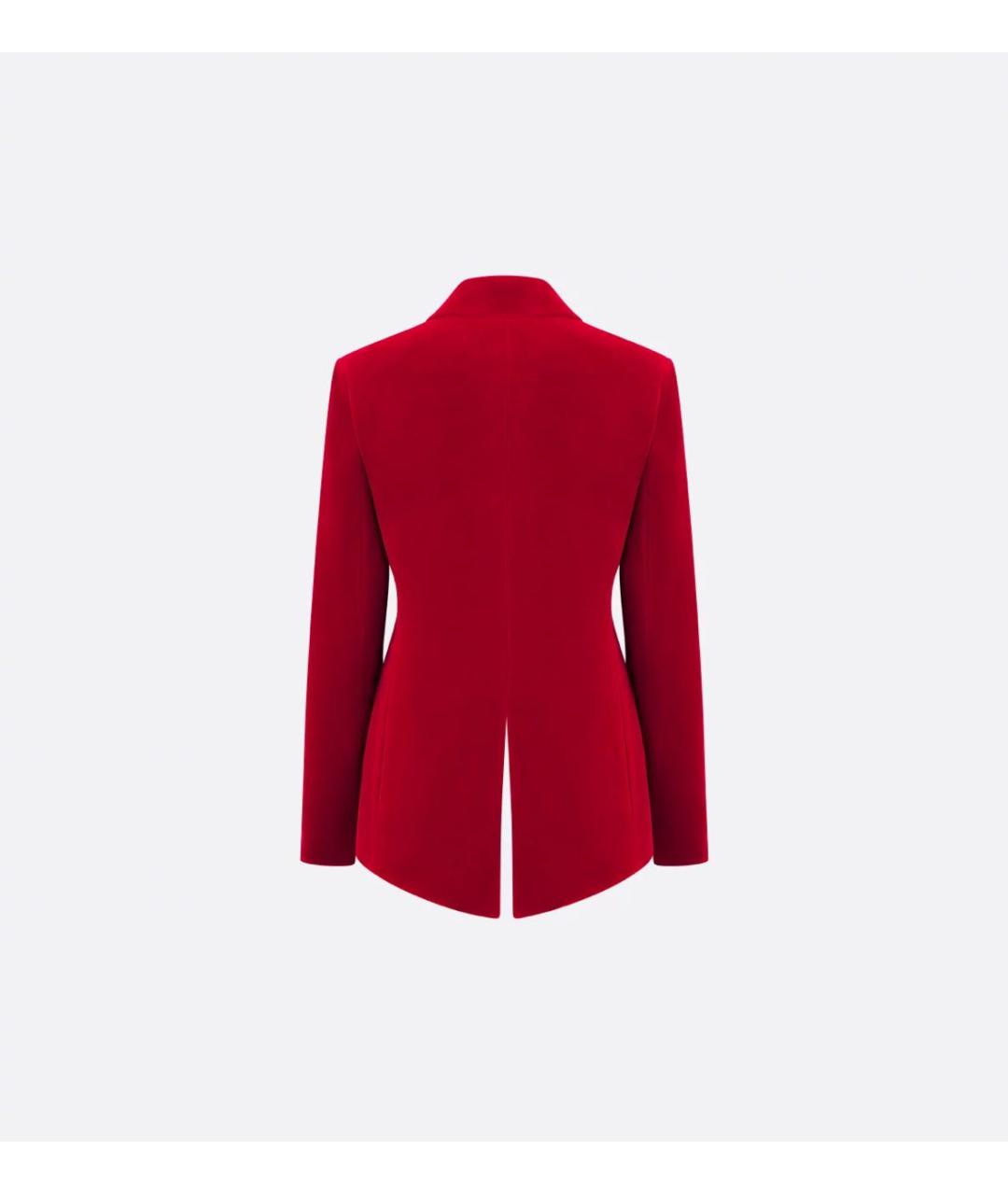 CHRISTIAN DIOR Красный хлопковый жакет/пиджак, фото 4