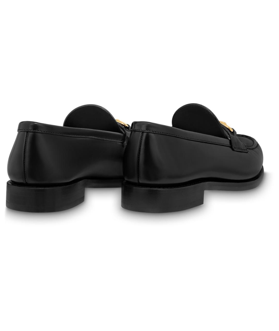 LOUIS VUITTON Черные кожаные лоферы, фото 3
