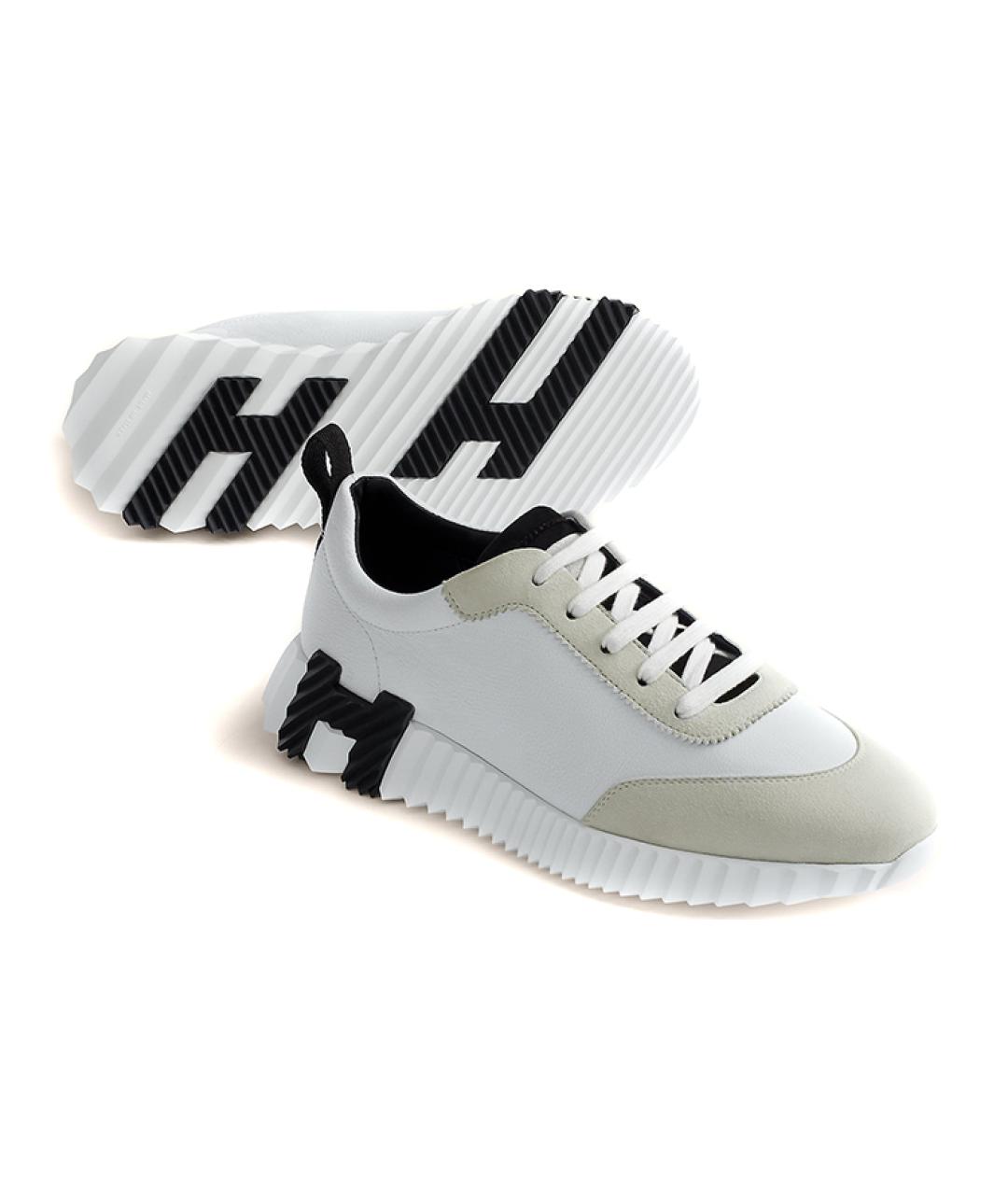 HERMES Белые кроссовки, фото 5