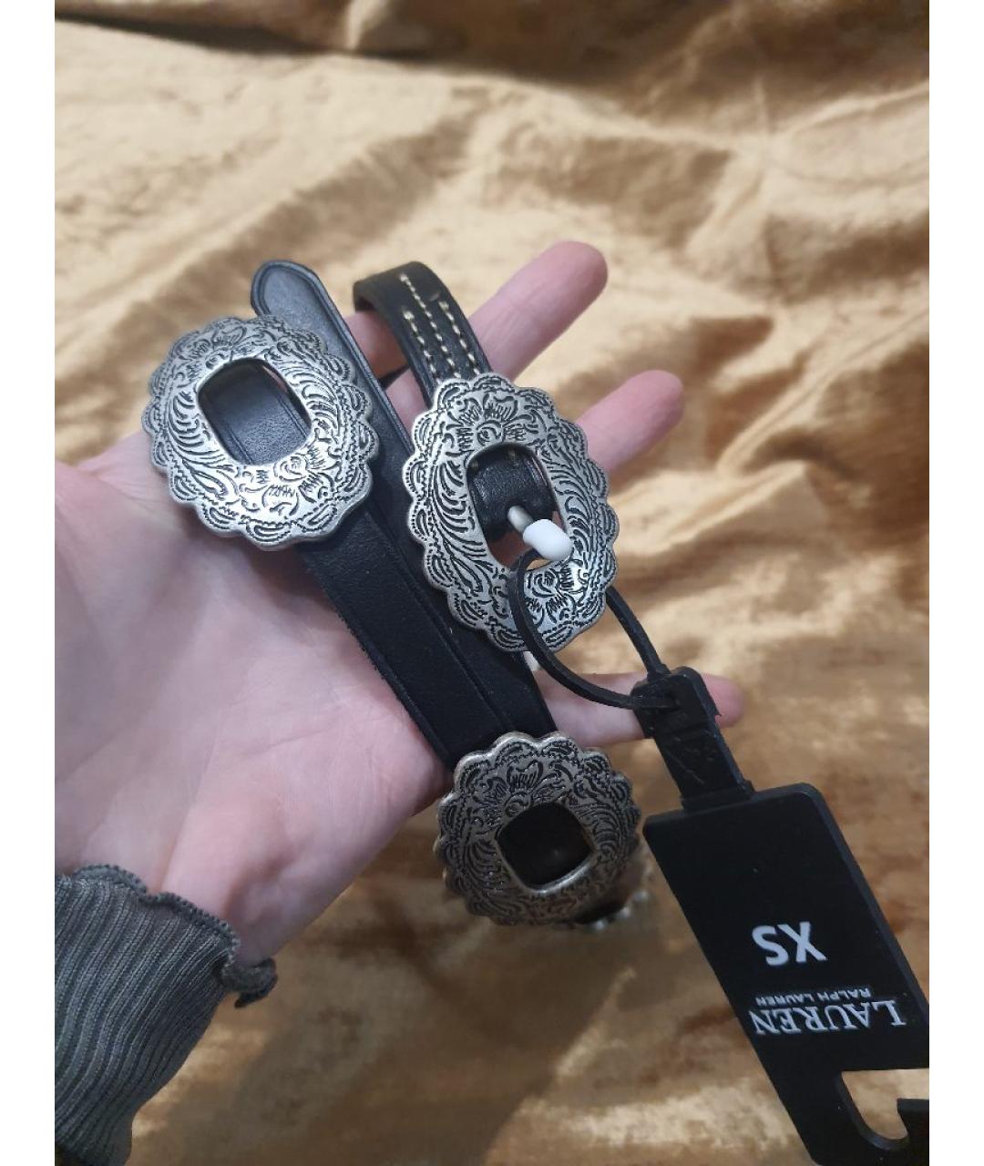 RALPH LAUREN Черный кожаный ремень, фото 9