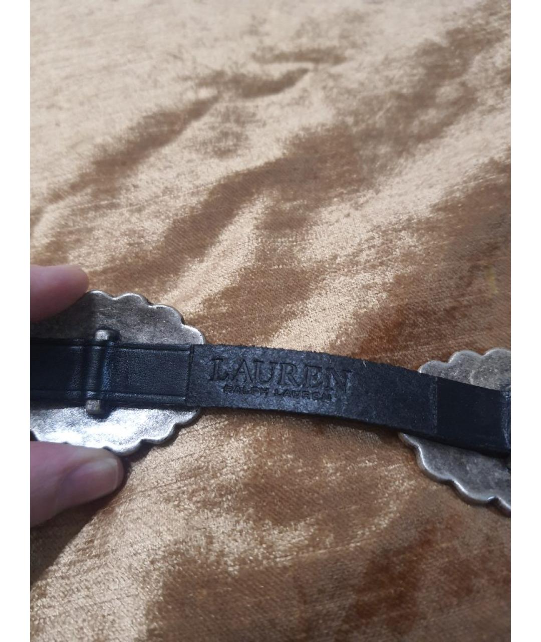 RALPH LAUREN Черный кожаный ремень, фото 3
