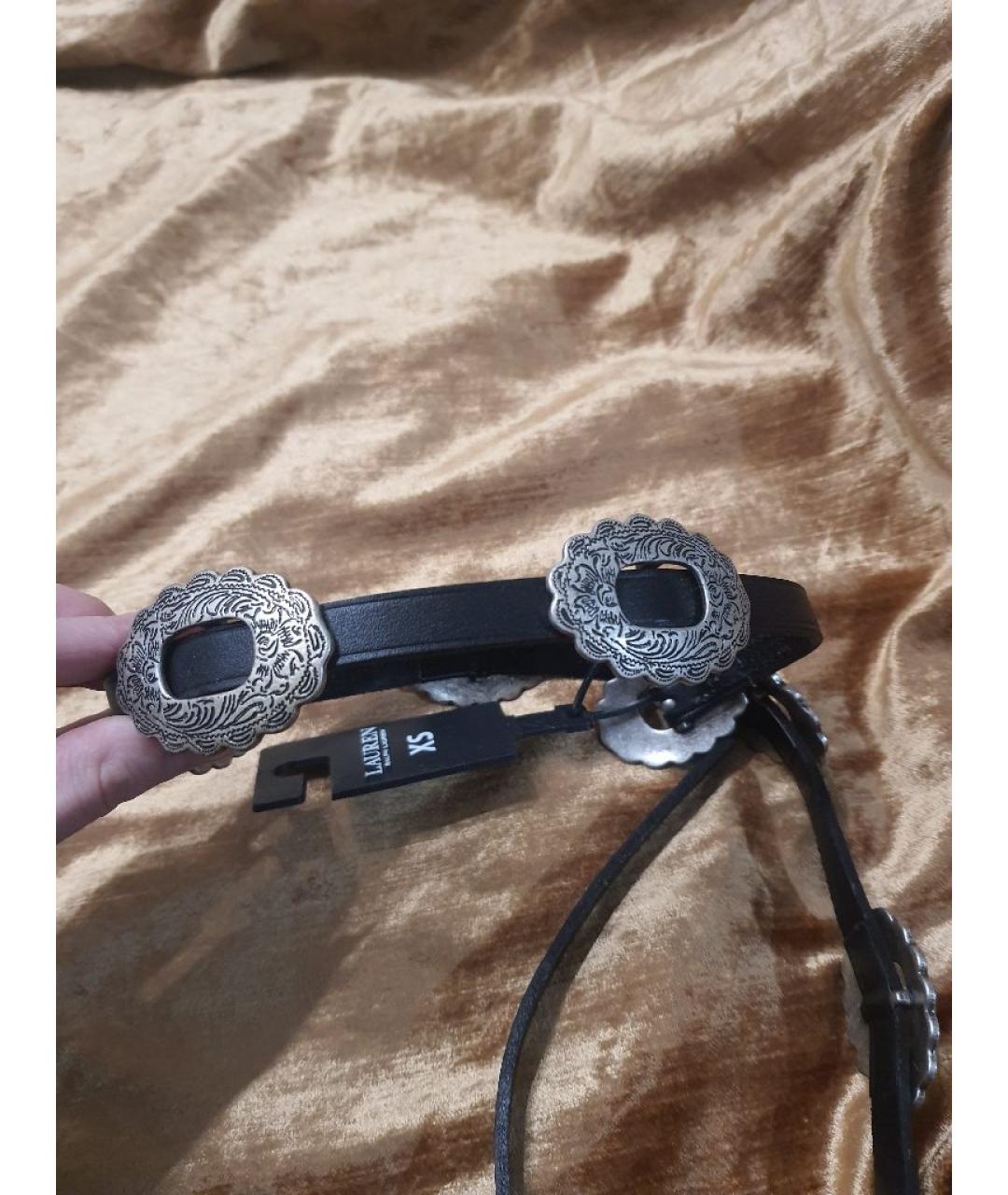 RALPH LAUREN Черный кожаный ремень, фото 6