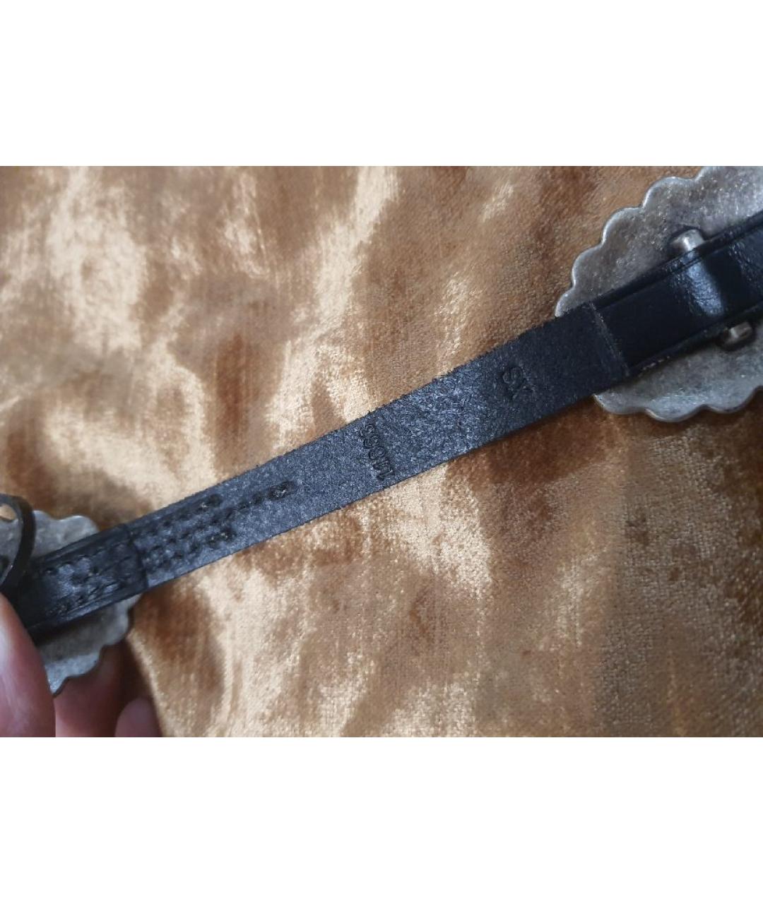 RALPH LAUREN Черный кожаный ремень, фото 4