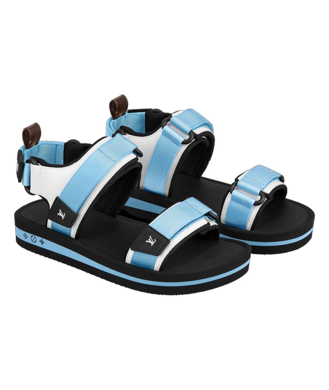 LOUIS VUITTON Голубые сандалии, фото 4