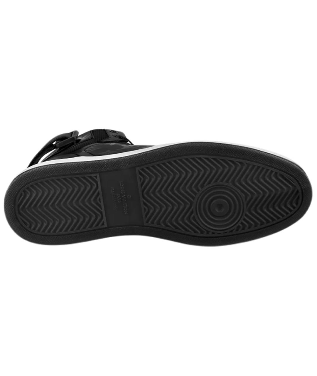 LOUIS VUITTON Черные кожаные низкие кроссовки / кеды, фото 5